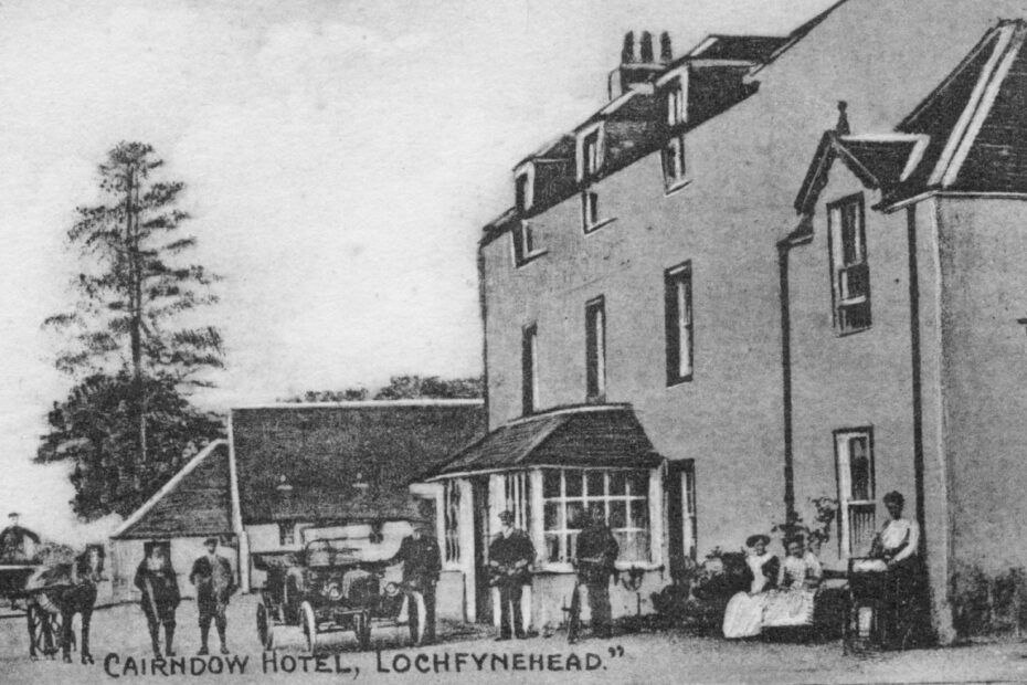 Image of Cairndow Hotel with people standing outside