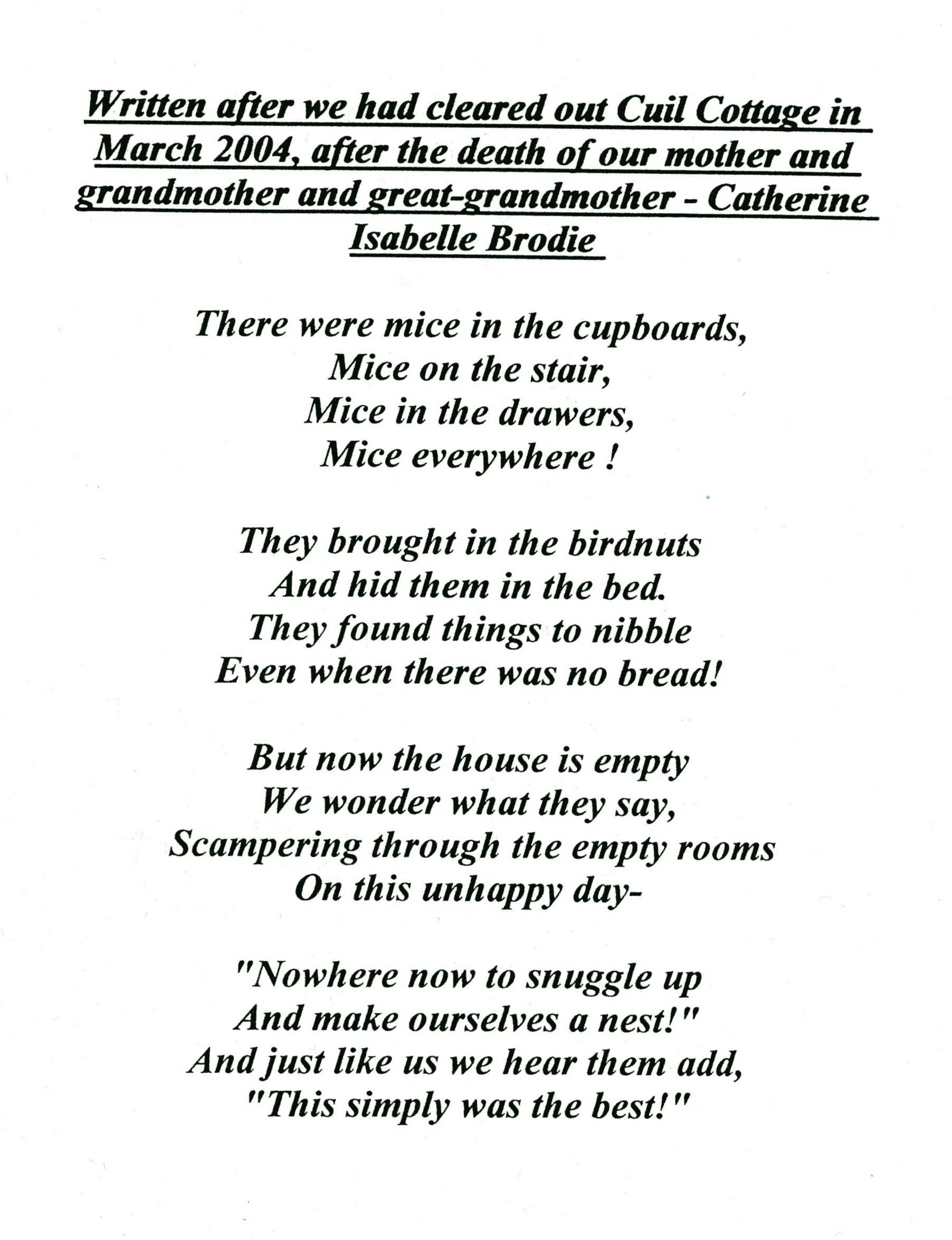 Poem by Elizabeth Brodie
