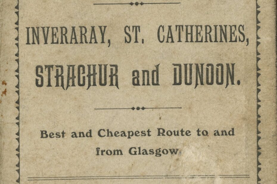 Montgomery's Garage, Strachur, Advert