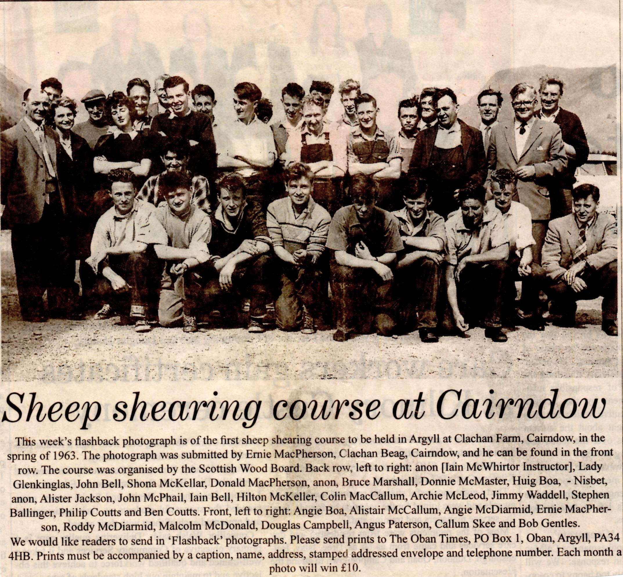 Sheep Shearing Newspaper Cutting