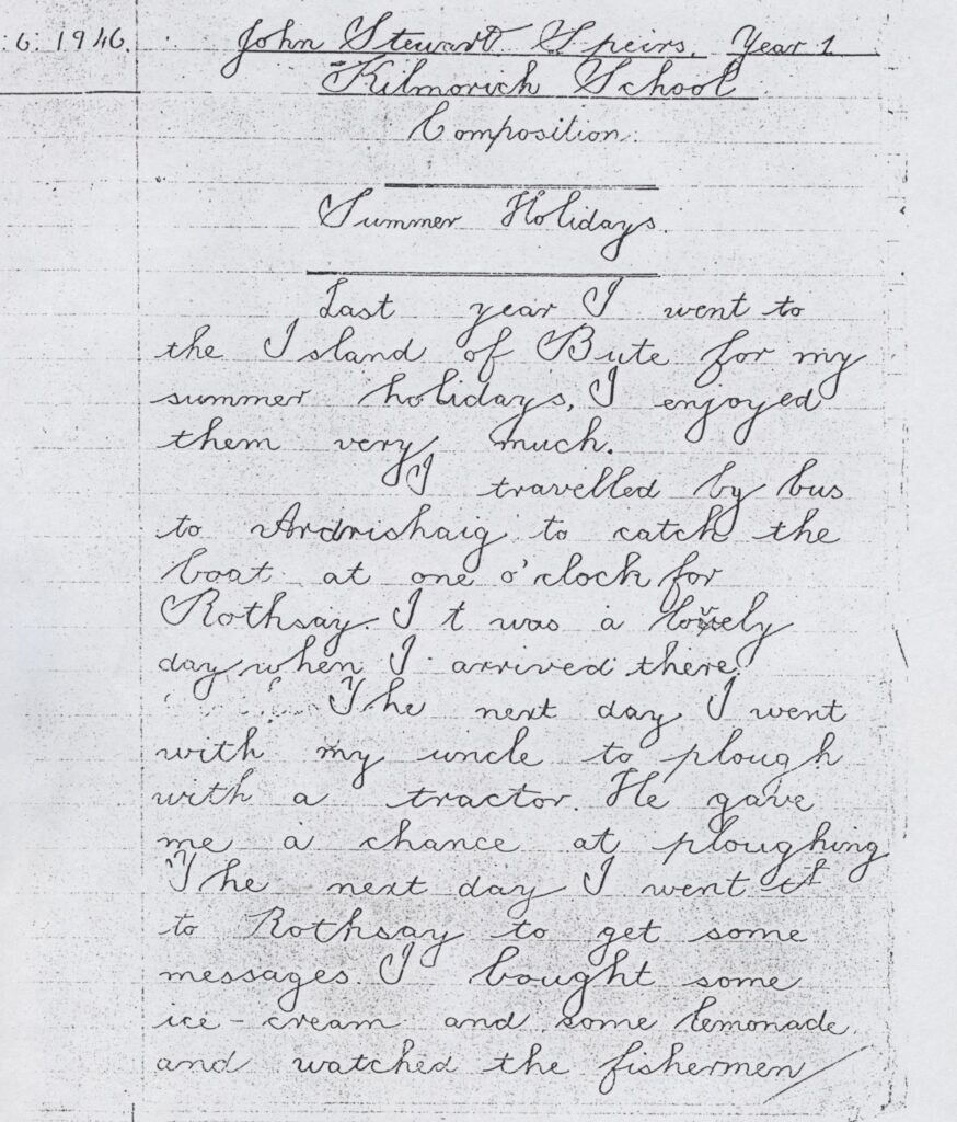 Correspondence Tuition letter by John Stewart Speirs