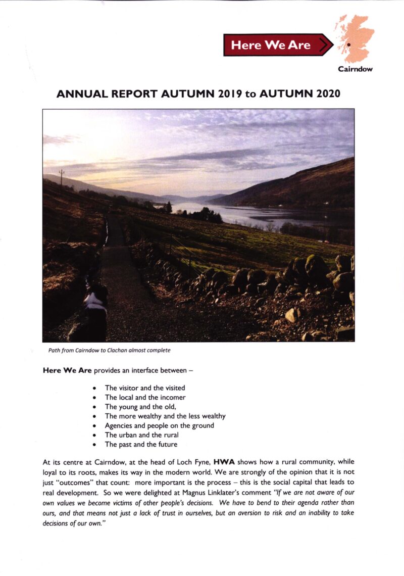 Here We Are Annual Report 2019-2020